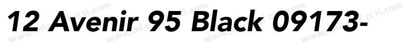 12 Avenir 95 Black 09173字体转换